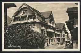 AK Lungern, Strasse am Hotel Löwen