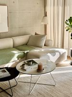 Runder Couchtisch, minimalistisch und stilvoll