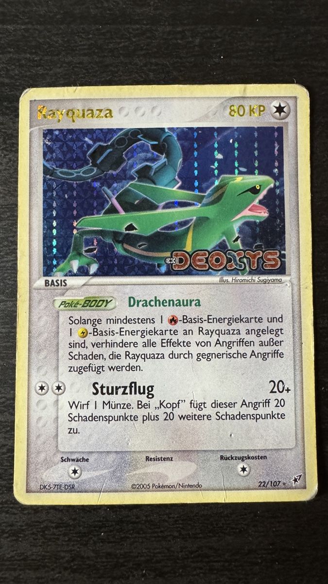 Pokémon Sammelbilder & Trading cards: Rayquaza Ex Deoxys holo reverse 22/107 – Gebraucht aus Belprahon von Rob_ain