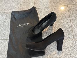 Ludwig Görtz Suede High Heels - 39 - MEGA!
