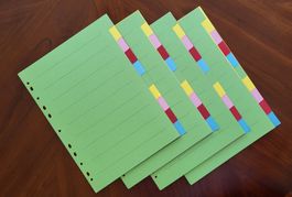 Karton Register 10-teilig, 4er Pack NEU