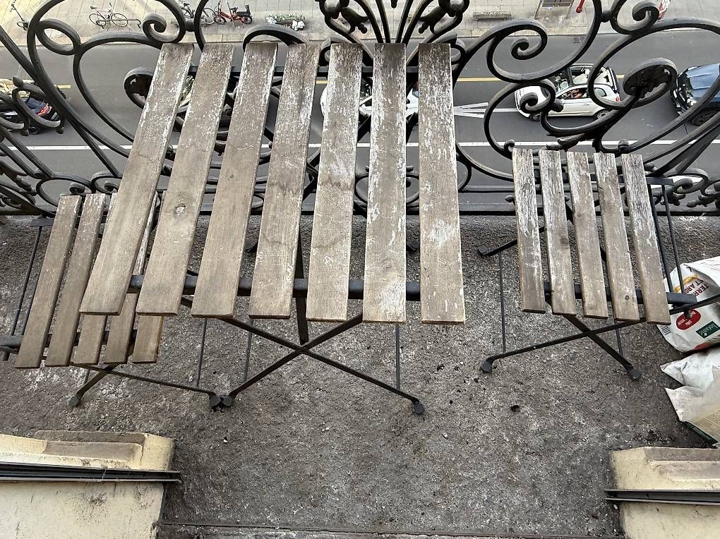 Set di tavolo e panche: Ensemble table et 2 chaises pliantes de balcon IKEA TÄRNÖ – Usato da Genève venduto da ech_96wh 1