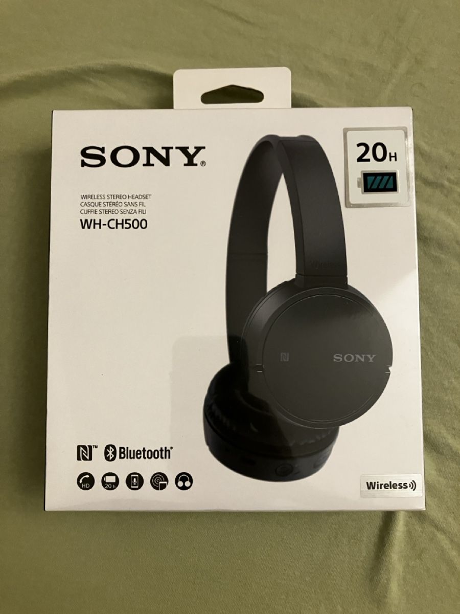 Sony Cuffie: Sony WH-CH500 wireless stereo headset Kopfhörer Bluetooth – Nuovo e nell'imballaggio originale da Luzern venduto da Pteropus