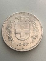 5 Fr. 1987 mit vertiefter Randschrift