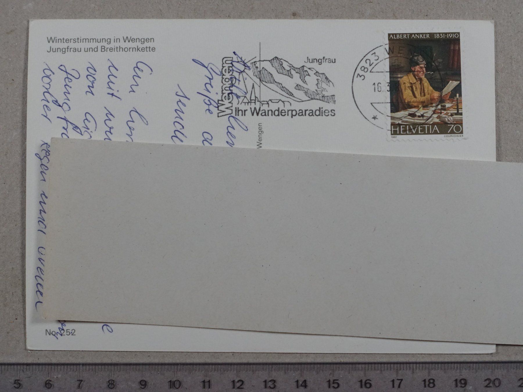 Cartoline postali: Wengen, Winterstimmung, 1981 – Usato da Lenzburg venduto da fh1 1