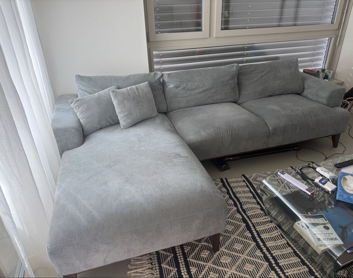 Divani: Graues L-Sofa mit Chaiselounge – Usato da Zürich venduto da Chechevere 4
