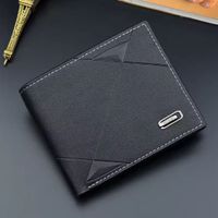 Portemonnaie Bifold - Schwarz, Kunstleder, 4 Kartenfächer