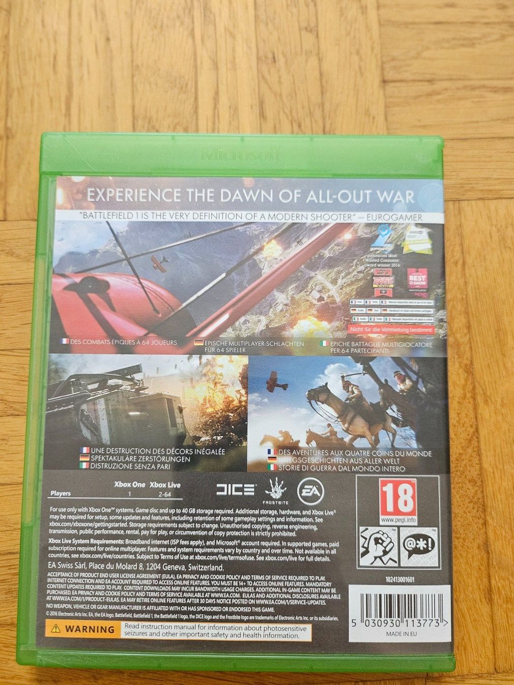 Spiele: Battlefield 1 XBOX ONE – Gebraucht aus Landquart von Spirit6 1