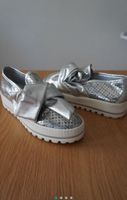 Baldinini Silver Leather Loafers, Grösse 39, Top Zustand!