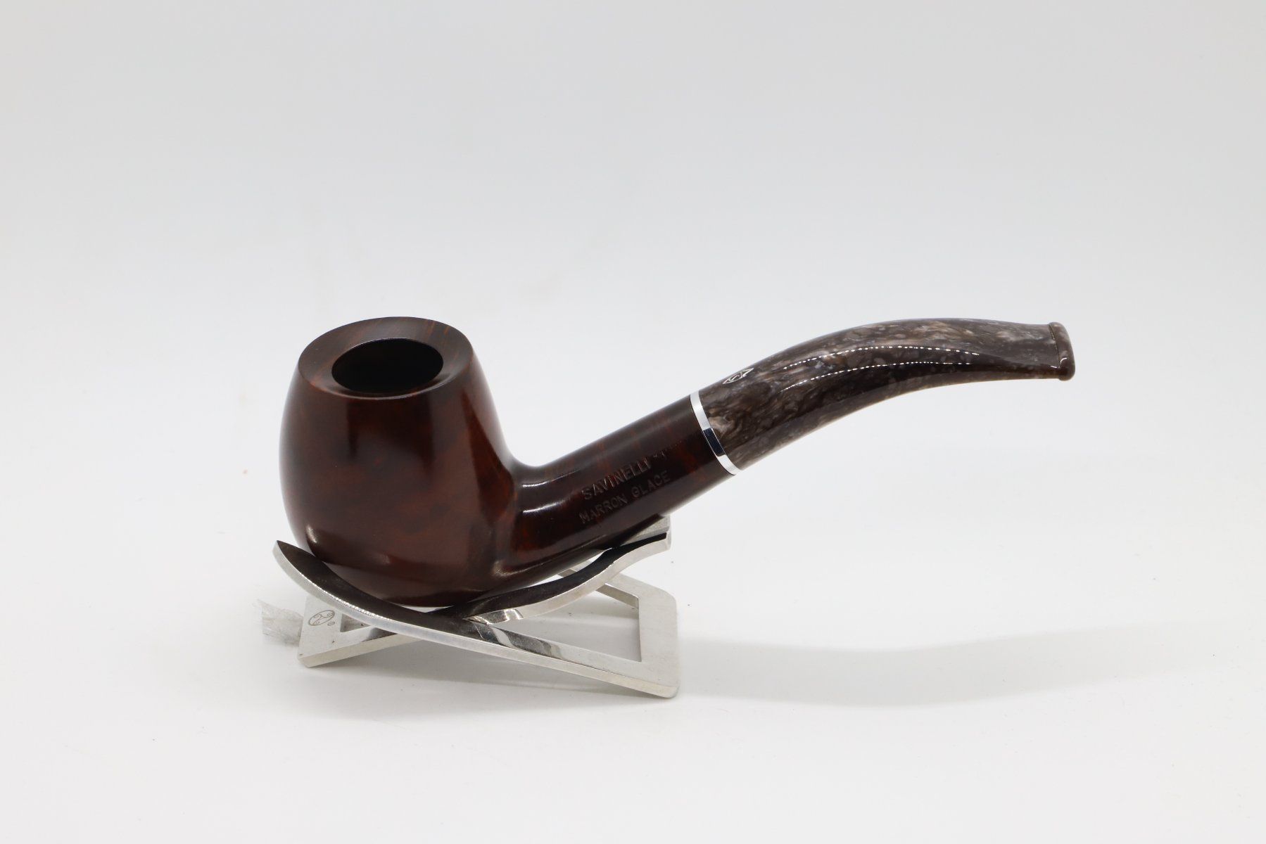 Tabakpfeifen & Zubehör: Savinelli Marron Glace 677KS 9mm Pfeife – Gebraucht aus Blumenstein von Hennig-Estate-Pipes
