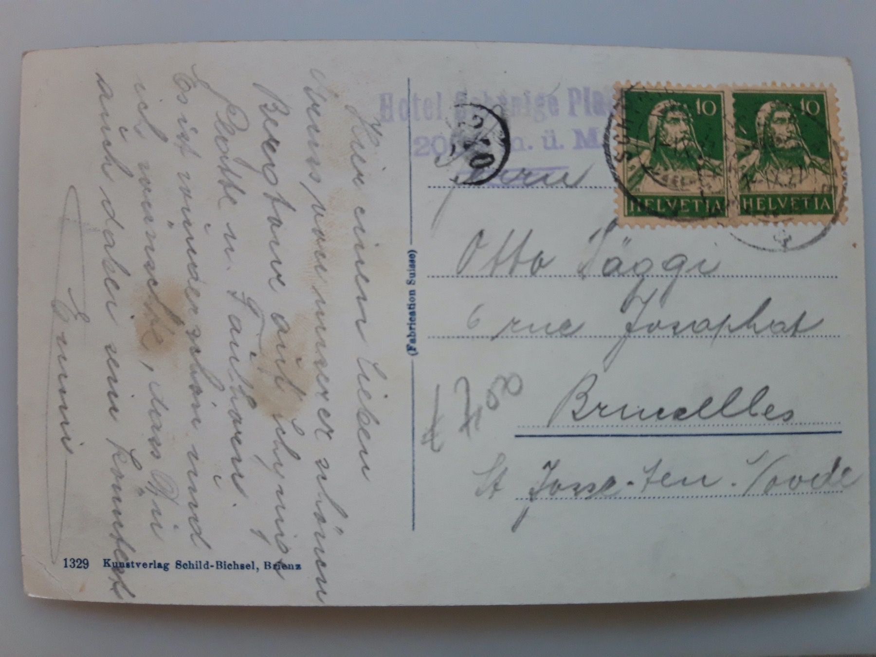 Cartoline postali: Schynige Platte Bahn Jungfrau, Mönch, Eiger – Usato da Sargans venduto da nicsam1815 1