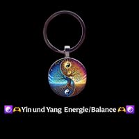 ☯️🌳Schöner Schlüsselanhänger Yin Yang Baum des Lebens/Neu