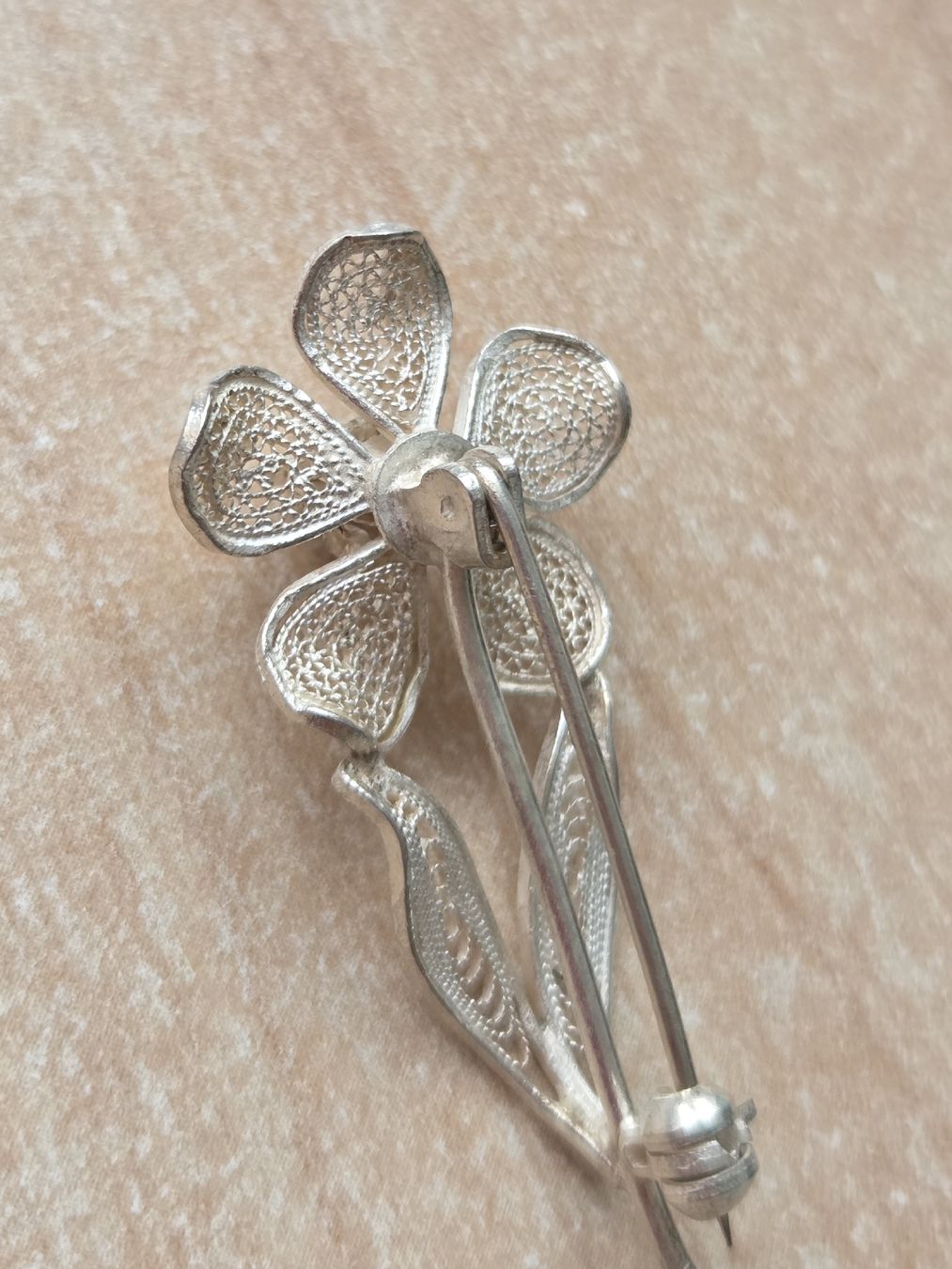 Spille & Fermagli: Vintage 800er Silber Brosche Blume – Usato da Winterthur venduto da katzen07 4