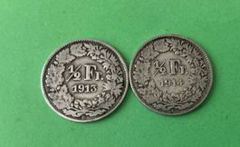 50 Rappen Silber / 1913 + 1914