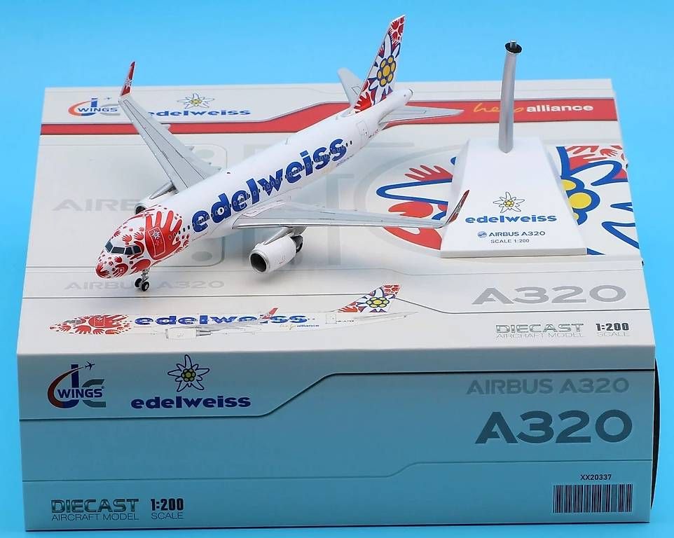 Kits de montage: Modell Airbus A320 Edelweiss HB-JLT – Neuf avec emballage d'origine à Nürensdorf par Liechtenauer