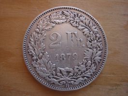 (C1) 2 Franken 1879 SS+