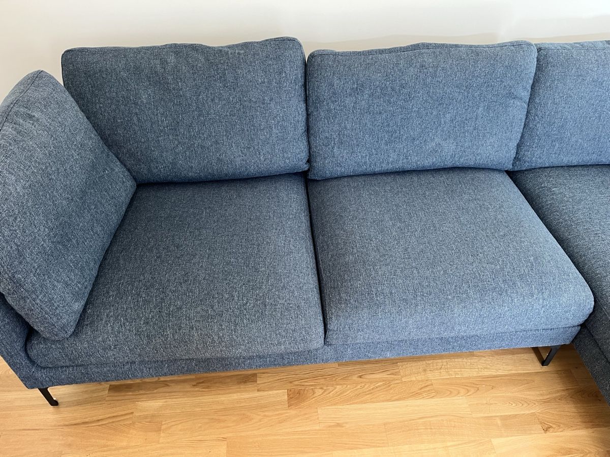 Divani: Ecksofa Stoff dunkelblau mit Récamiere – Usato da Egg b. Zürich venduto da EZ7 2