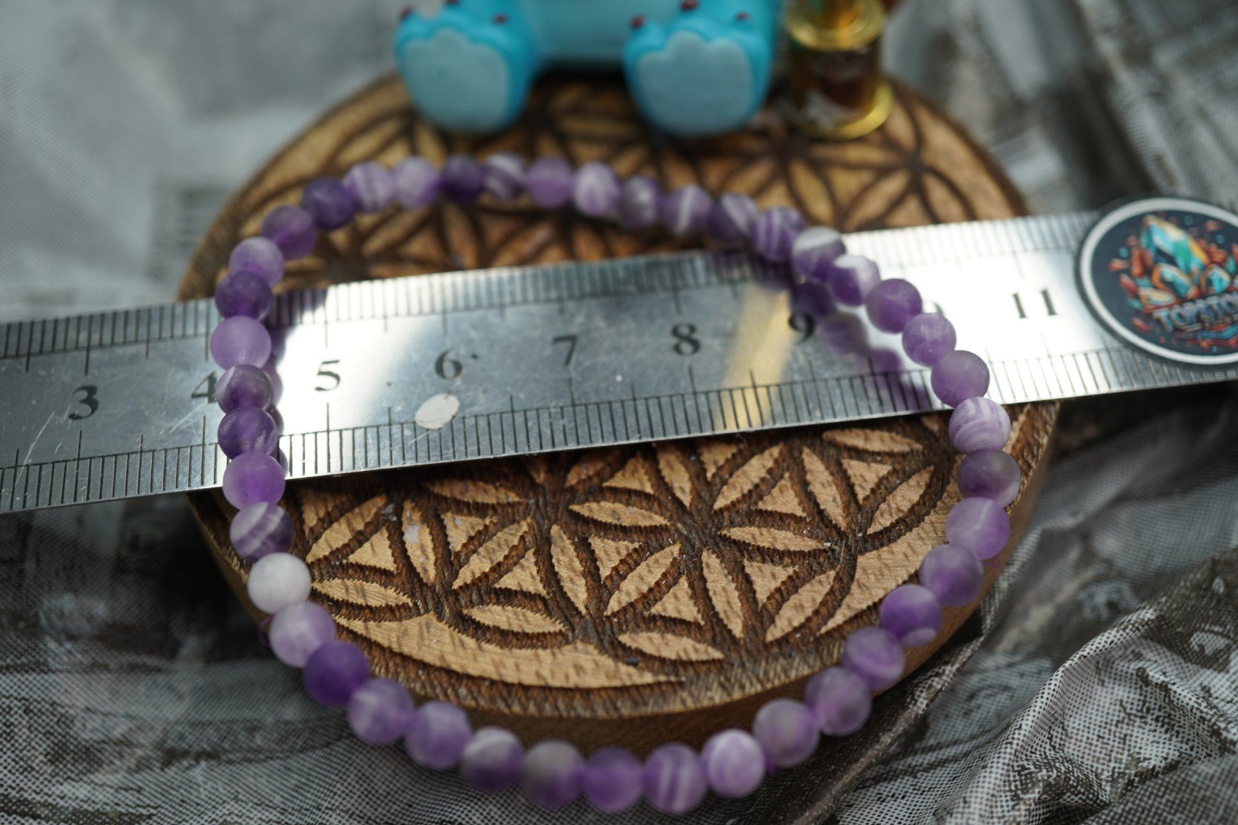 Mineralien & Heilsteine: Amethyst   Matt  Kugel  Armband mit Gummizug – Neu und originalverpackt aus Eschenbach SG von topstone 1