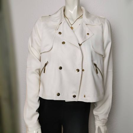 Ecru Trench-Jacke - M