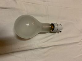 Alte Glühlampe mit Porzellanfassung