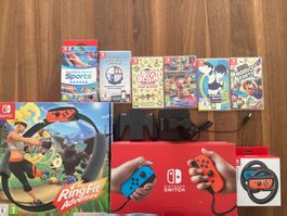 Nintendo Switch (2021) inkl. Spiele und Zubehör (siehe Foto)