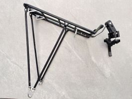 Fahrrad Gepäckträger schwarz mit Schnellspanner