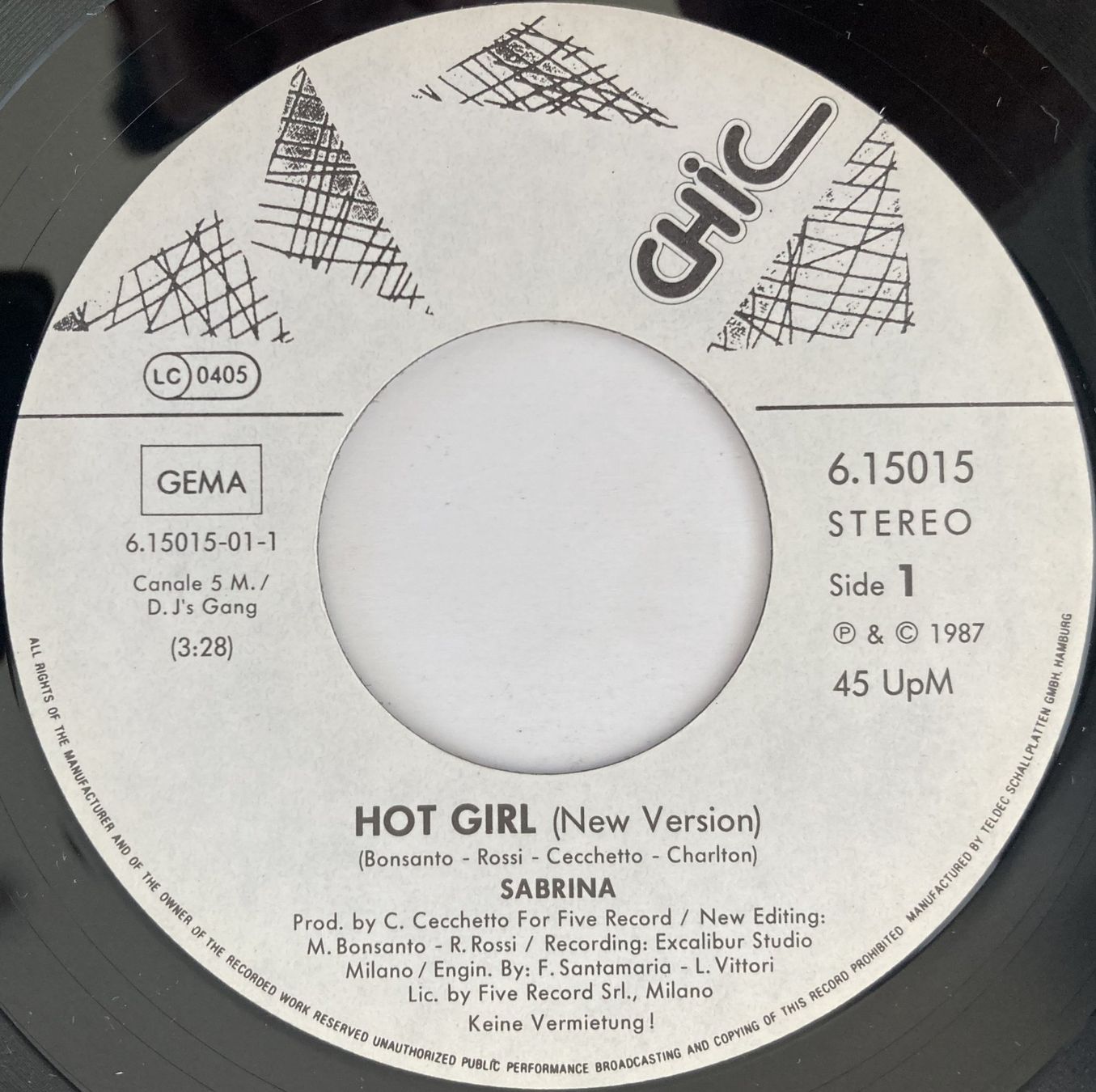 Schallplatten: SABRINA - HOT GIRL – Gebraucht aus Bottens von hotter-than-hell 2