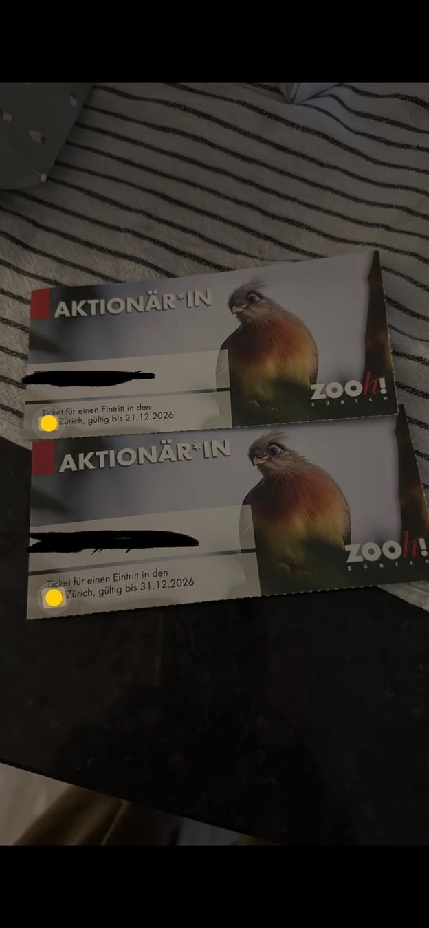 Billets: ZOO Zürich EINTRITTSKARTEN – Neuf (Voir description) à Uetikon am See par Fatushfatush