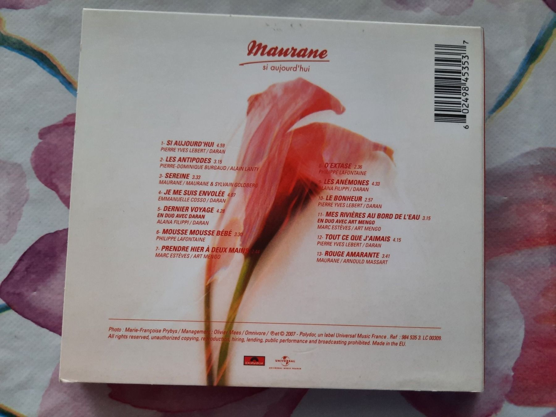 CDs: CD - Maurane - Si Aujourd'hui – Gebraucht aus Pully von bro_n52j 1