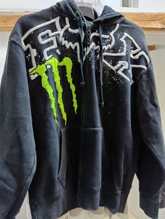Kapuzenjacke Fox Monster Energy schwarz Grösse L