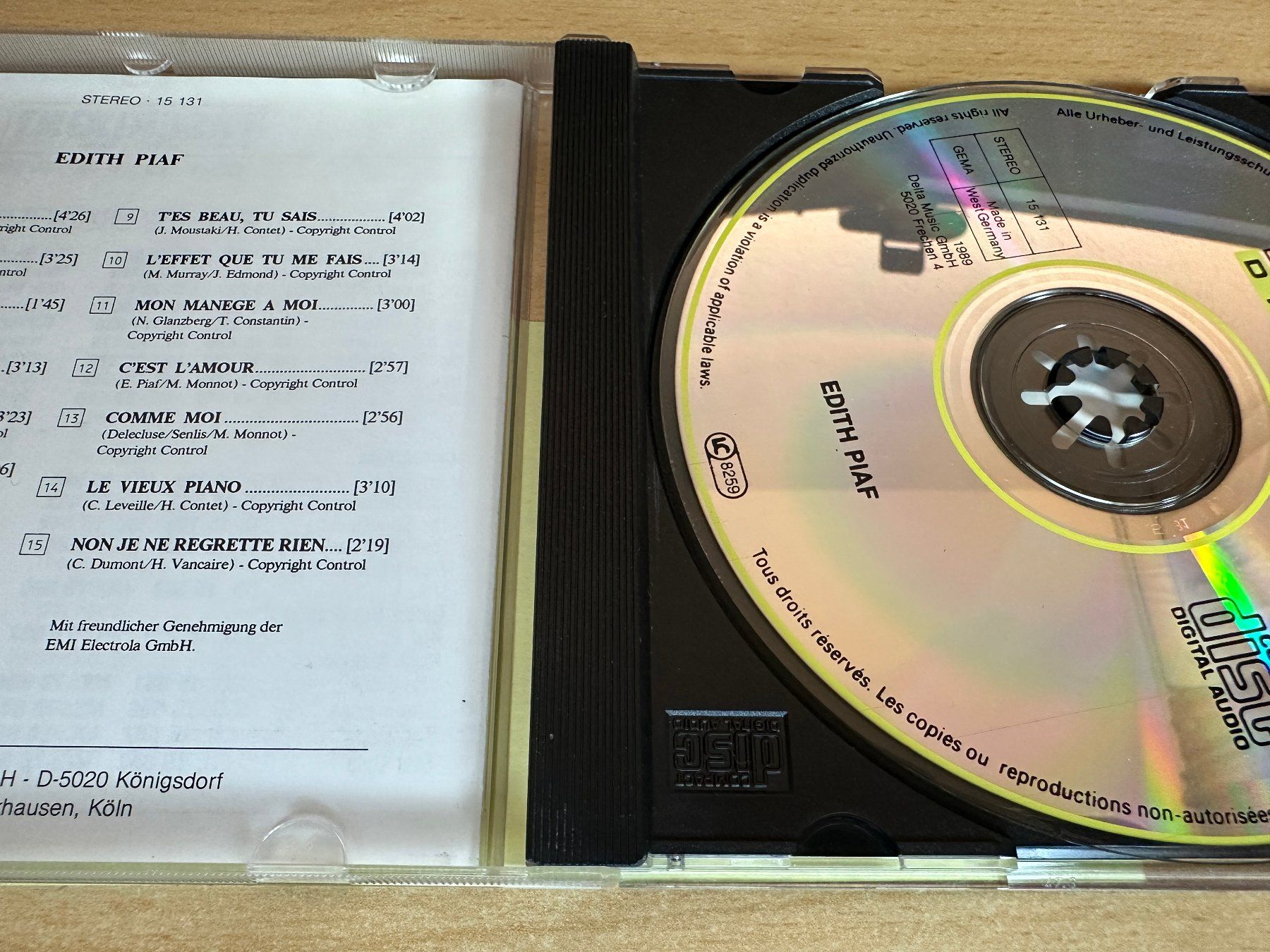 CD: Edith Piaf – Edith Piaf – Usato da Rikon im Tösstal venduto da Alpenmutz 2