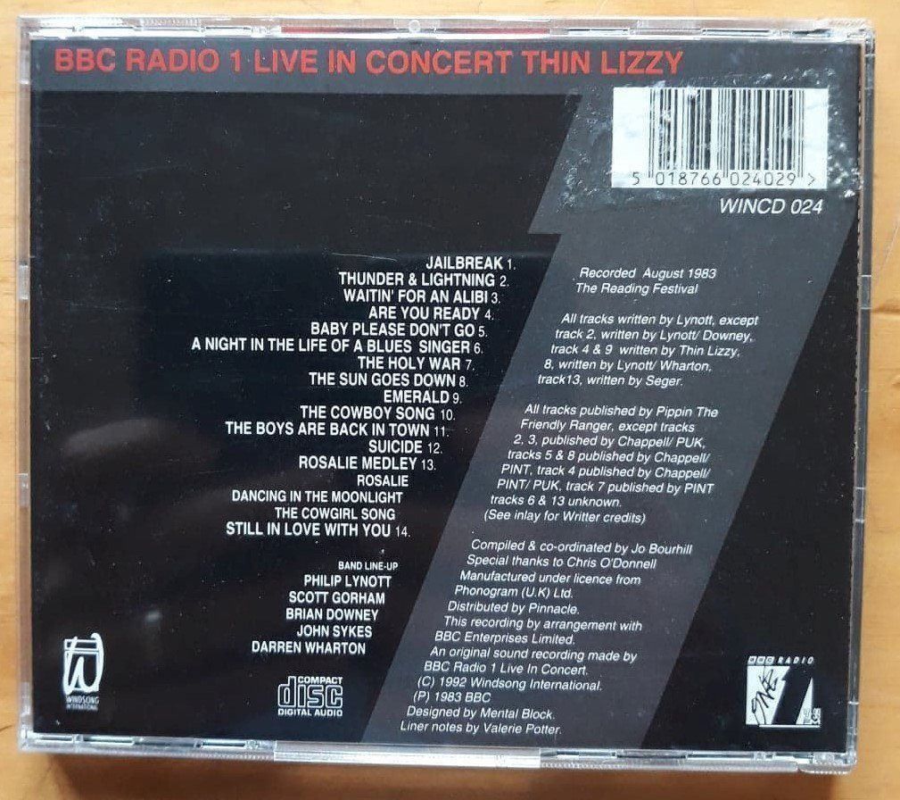CD: THIN LIZZY - BBC Radio 1 - CD 1992 – Usato da Le Locle venduto da PereiraHugo 1