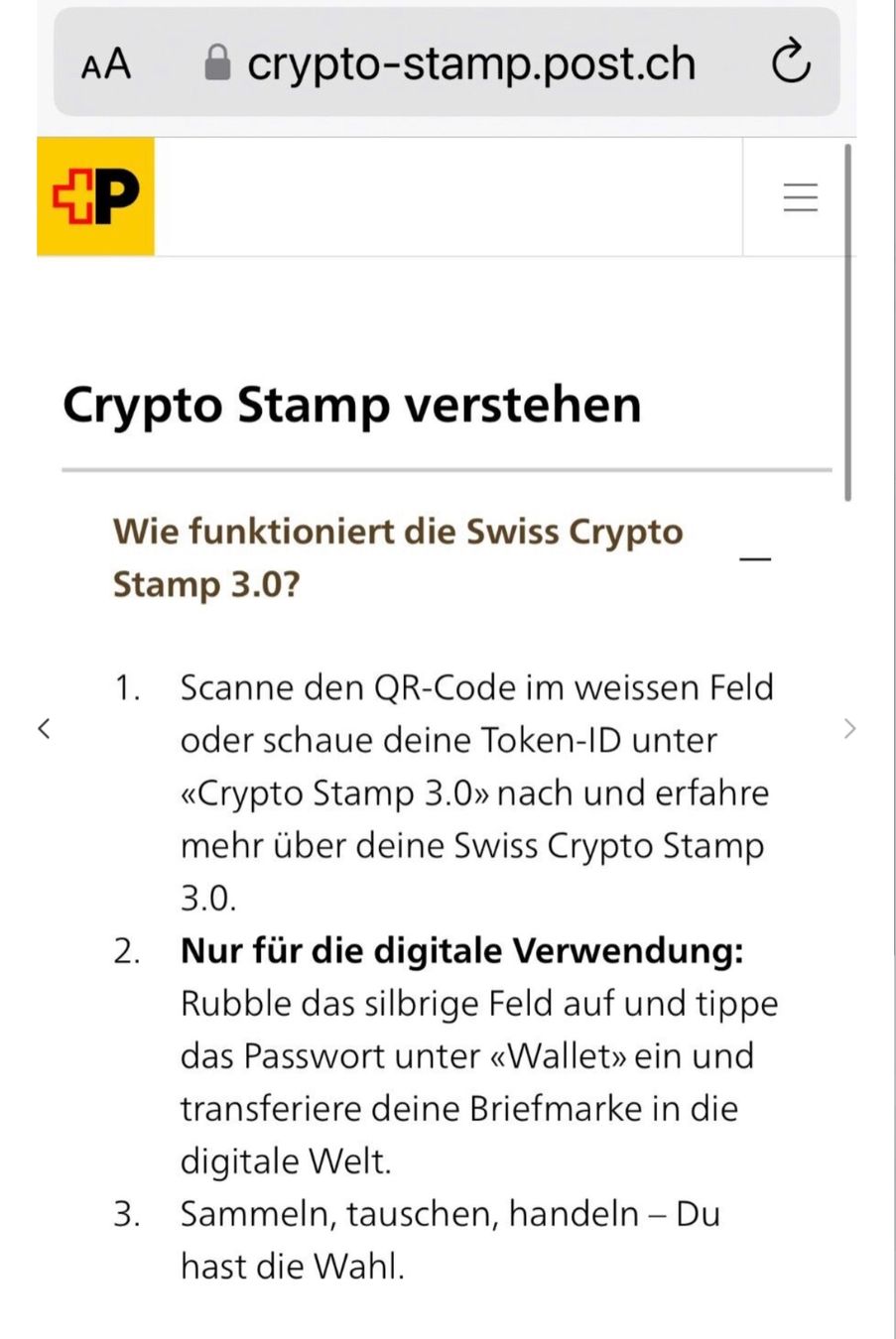 SCHWEIZ SWISS 2023 CRYPTO STAMP ID 8 FLUFFY BRIEFMARKE RAR (Nuovo (secondo  la descrizione)) a Rechnitz per CHF 150 – con consegna | Acquista su Ricardo