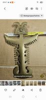 Dekorative Totem Figur aus Messing - Wanddeko Vintage!