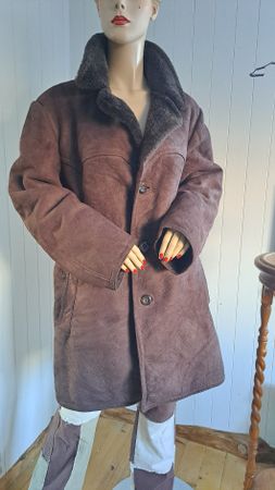 80s Vintage Lammfellmantel SCHILD Mantel L XL 48 Pelz Winter