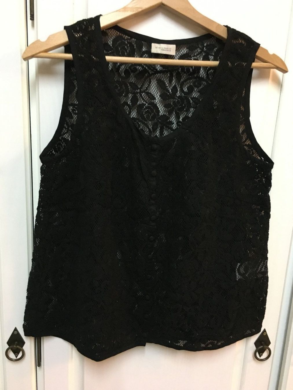Camicette: BONAPART Bluse, Gr.38, schwarze Spitze – Usato da Arni AG venduto da Mimo007