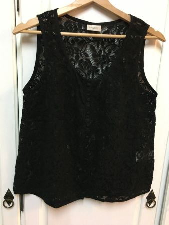 BONAPART Bluse, Gr.38, schwarze Spitze