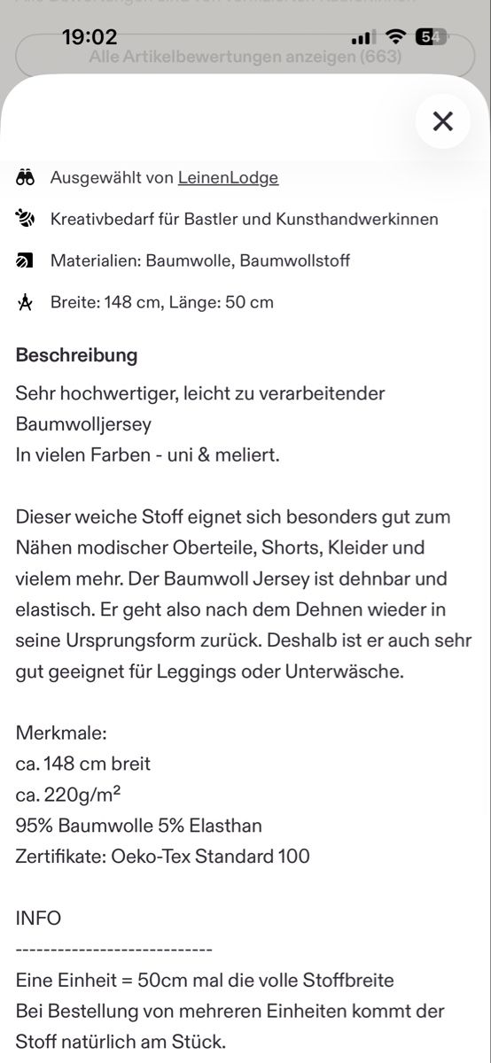 Tessuti: Baumwolljersey Meterware (148x150cm) – Nuovo (secondo la descrizione) da Emmen venduto da ste_9r56 2