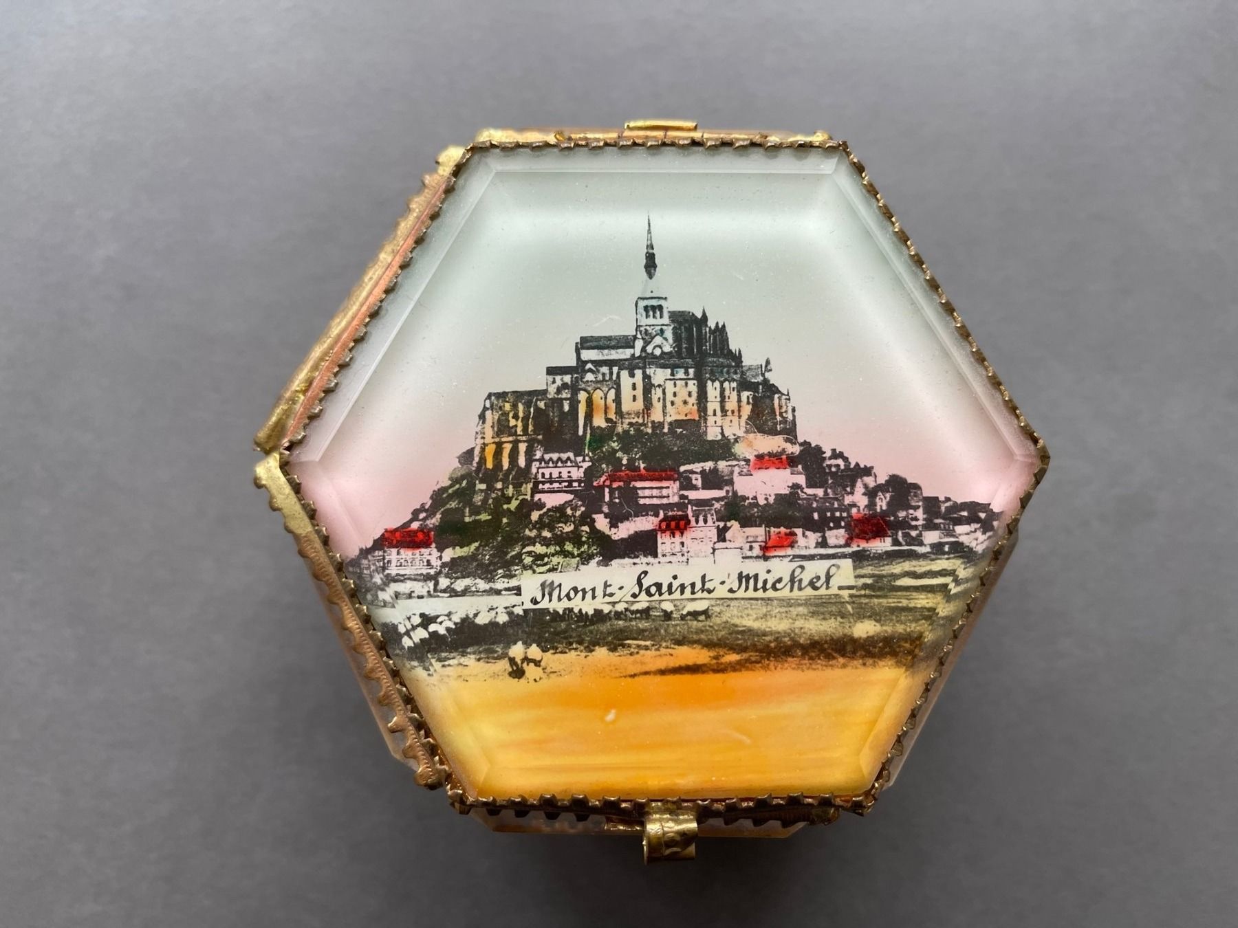 Dosen: SCHMUCK SCHATULLE  MIT ORMOLU RAHMEN - ANTIK – Gebraucht aus Honau von sainj