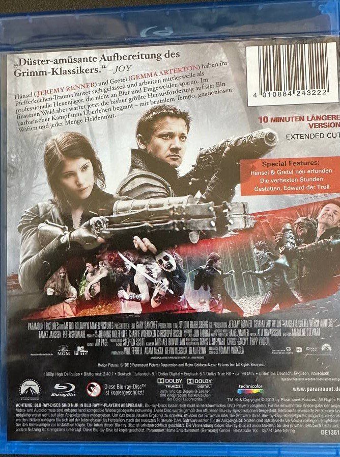 Tutti i DVDs: Hänsel & Gretel Hexenjäger Extended Cut Blu-ray – Usato da Beringen venduto da Mantafisch1 1