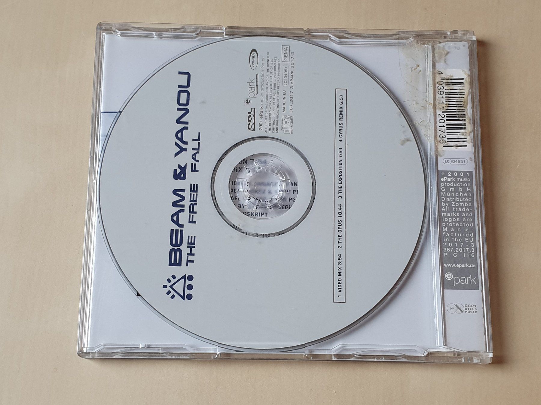 CD: Beam & Yanou The free Fall – Usato da Stansstad venduto da collectorsshop 1