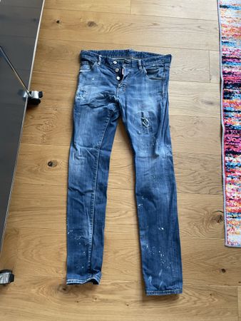 DSQUARED2 Jeans Grösse 48 Herren Denim Blue Used Look
