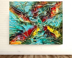 Andrea Scacciotti - Malerei auf Leinwand - Material abstrakt