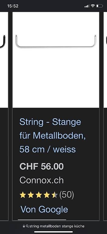 Scaffali: String Metallboden und Stange – Usato da Grellingen venduto da egl_7r5g 4