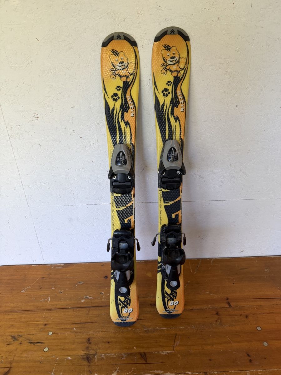 Sci: TecnoPro Kinder-Ski 80 cm mit Bindung – Usato da Gurmels venduto da SwissShop21