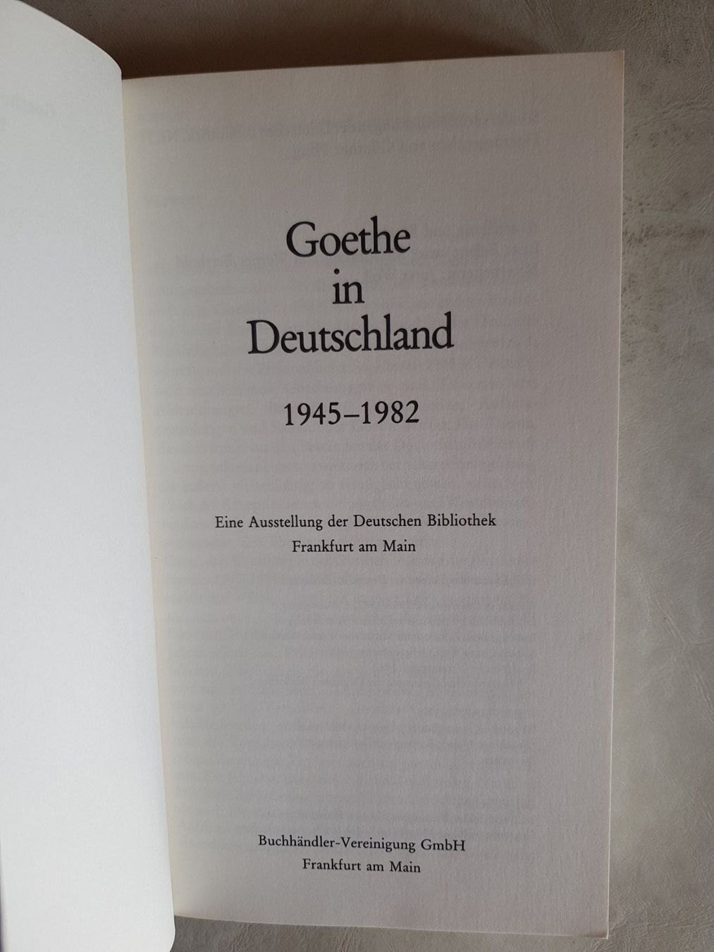 Libri: Goethe in Deutschland 1945-1982 – Usato da Walterswil BE venduto da Lonitti 5