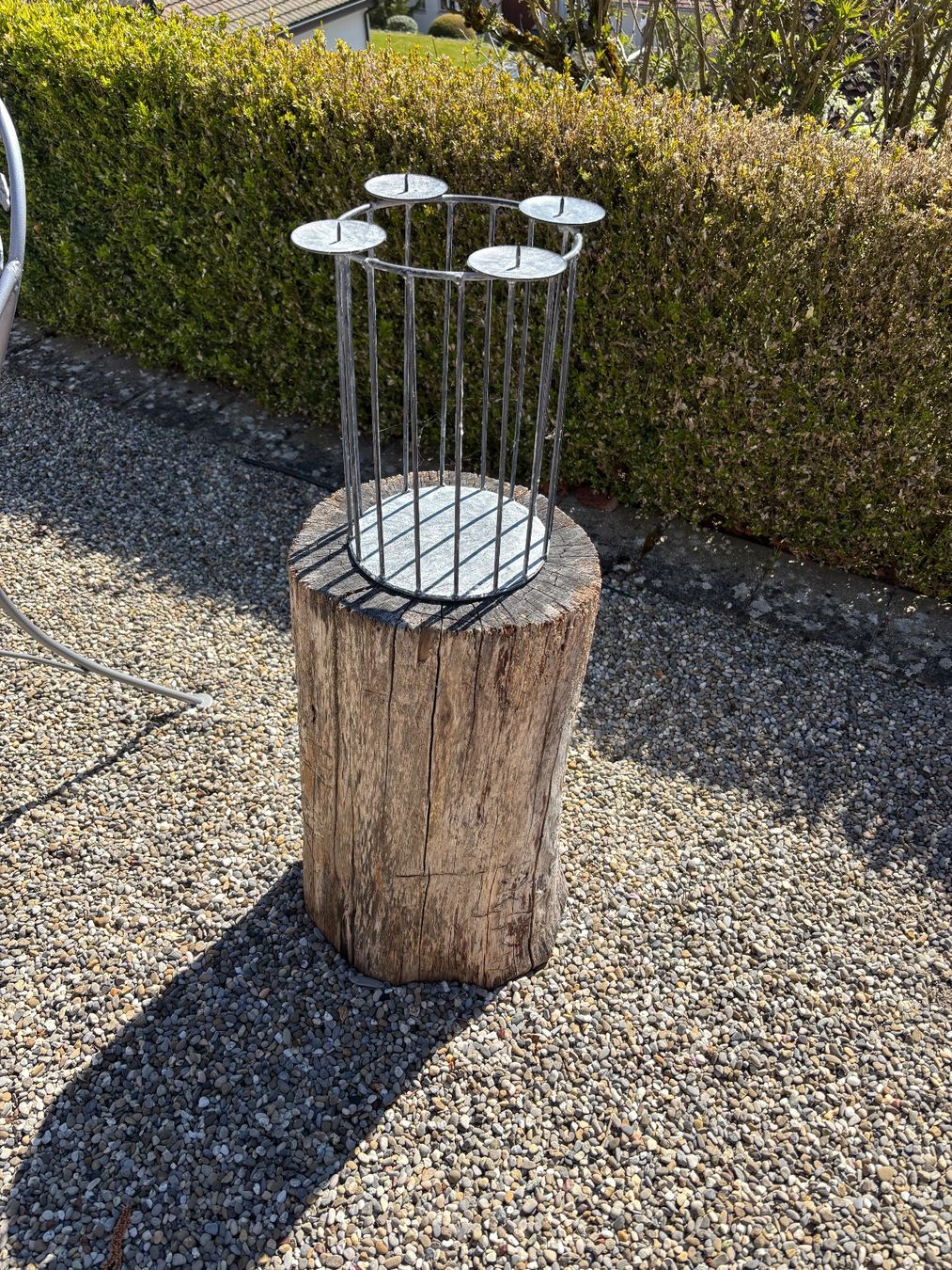Portacandele: Gartendeko Kerzenständer Zinnfarben – Usato da Balsthal venduto da Uroby