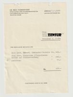 Brief Briefkopf Rechnung 1x Geburt Arztrechnung um 1950