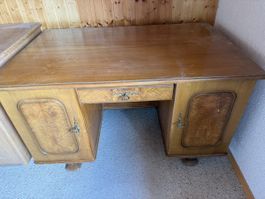 Schreibtisch Holz 2 Türen, 1 Schublade