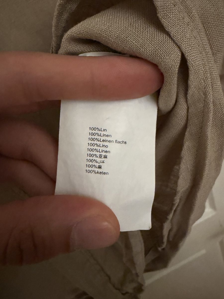 Camicie: Galeries Lafayette Leinenhemd Beige Gr. L 100% Leinen – Usato da Zürich venduto da jak_89nh 2